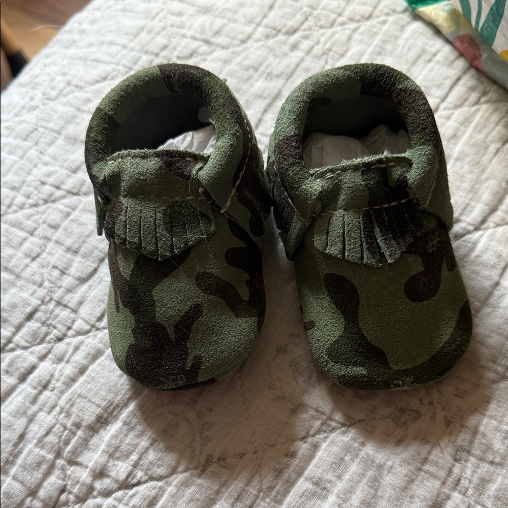 Freshly Picked Green Camouflage Moccasins